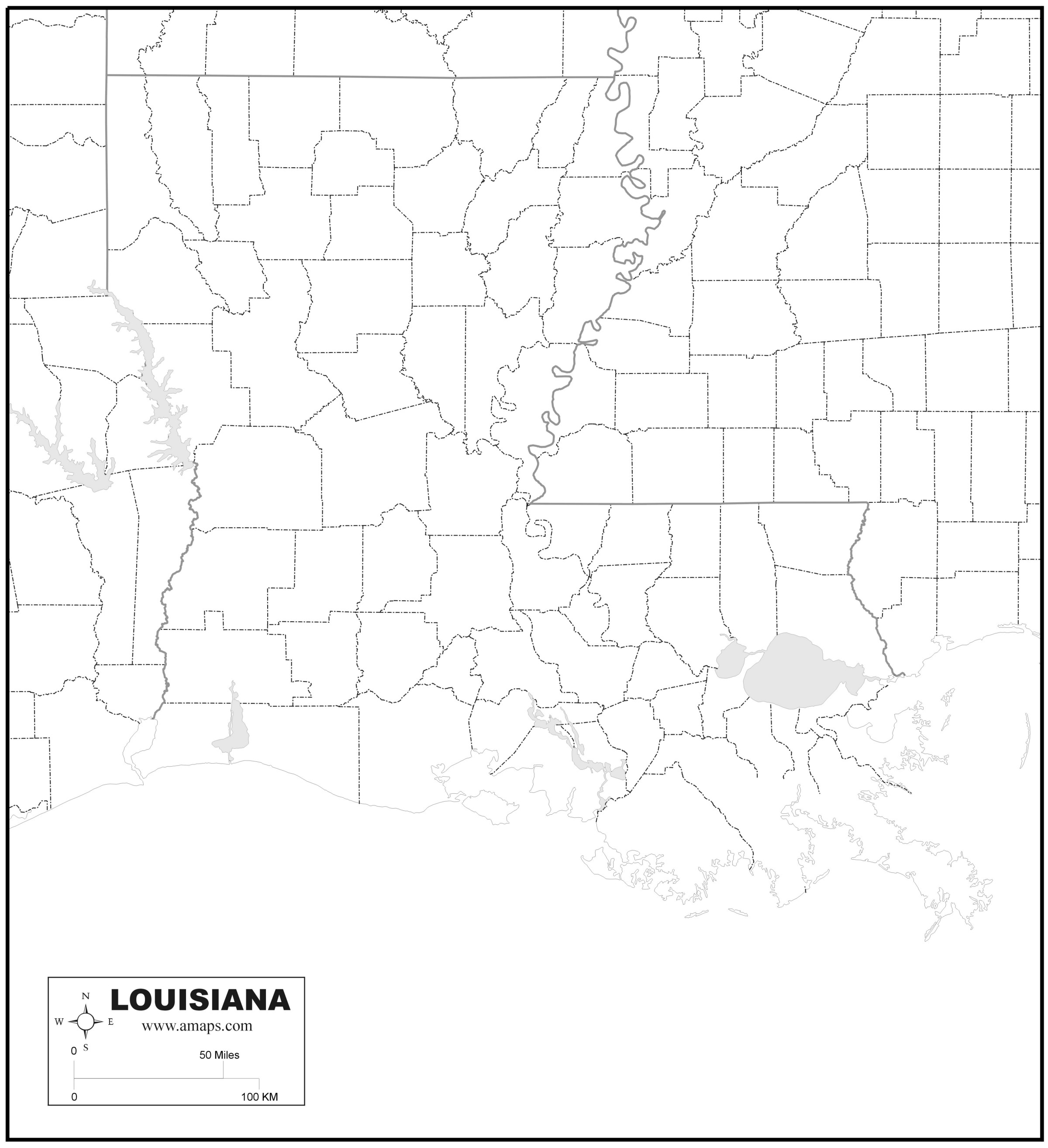 FREE MAP OF LOUISIANA